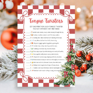 Cartes Pour Fêtes Annuelles Jeu de virelangues de Noël