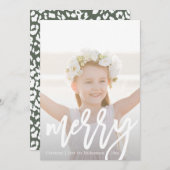 Cartes Pour Fêtes Annuelles Jeu Joyeux Script avec Empreinte de léopard (Devant / Derrière)