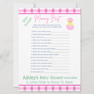 Cartes Pour Fêtes Annuelles Jeu pour Baby Shower Fille Naissance Œuf Rose Peti
