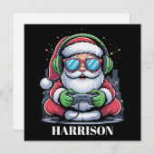 Cartes Pour Fêtes Annuelles Jeu vidéo de Noël personnalisé Père Noël Xmas (Devant / Derrière)