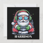 Cartes Pour Fêtes Annuelles Jeu vidéo de Noël personnalisé Père Noël Xmas (Devant)