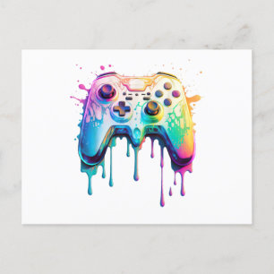 Cartes Pour Fêtes Annuelles Jeu vidéo graphique du joueur - Jeu vidéo coloré L