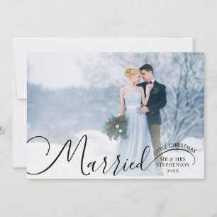 Cartes Pour Fêtes Annuelles Jeune mariée 2 Script photo Mariée petit Noël