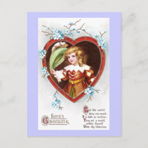 Cartes Pour Fêtes Annuelles Jeune mousquetaire au coeur Vintage Valentine
