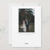 Cartes Pour Fêtes Annuelles Jeunes Mariés Photo de Noël (Dos)