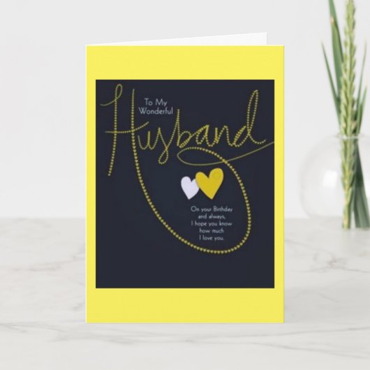 CARTES POUR FÊTES ANNUELLES JEUX ANNIVERSAIRE À **MON MARI** (Devant)