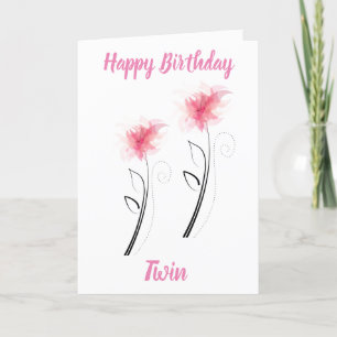 CARTES POUR FÊTES ANNUELLES JEUX ANNIVERSAIRE AVEC AMOUR À MON ***TWIN*** ANNI