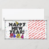 CARTES POUR FÊTES ANNUELLES JEUX NOUVEL AN ! (Devant / Derrière)