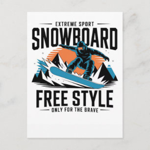 Cartes Pour Fêtes Annuelles Jeux Olympiques d'hiver de 2026 Snowboarding Halfp