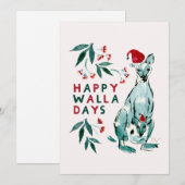 Cartes Pour Fêtes Annuelles JEUX WALLADAYS Wallaby Christmas Card (Devant / Derrière)