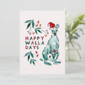 Cartes Pour Fêtes Annuelles JEUX WALLADAYS Wallaby Christmas Card (Debout devant)