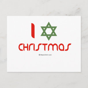 Cartes Pour Fêtes Annuelles J'Hanoukka vert Noël
