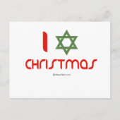 Cartes Pour Fêtes Annuelles J'Hanoukka vert Noël (Devant)