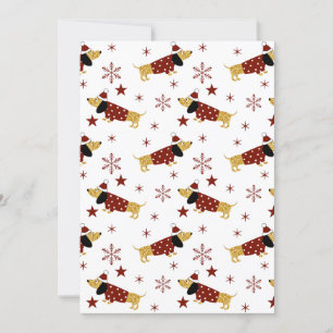 Cartes Pour Fêtes Annuelles Jingle All Dachshund Way