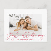 Cartes Pour Fêtes Annuelles Jingle All Way Red Script Photo (Devant)