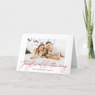 Cartes Pour Fêtes Annuelles Jingle All Way Red Script Photo