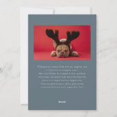 Cartes Pour Fêtes Annuelles Jingle Bell Patrouilles Chien Photo Ardoise Bleu N (Dos)