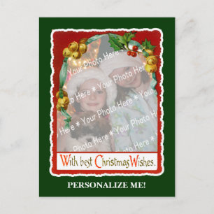 Cartes Pour Fêtes Annuelles Jingle Bells Holiday Wives Add-Any Photo Frame
