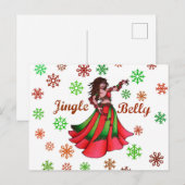 Cartes Pour Fêtes Annuelles Jingle Belly (Devant / Derrière)