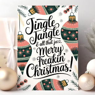 Cartes Pour Fêtes Annuelles Jingle Jangle Joyeux Noël de malade