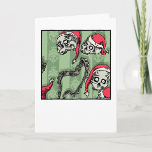 Cartes Pour Fêtes Annuelles Jingle Skulls - Intérieur Vide Pop Goth