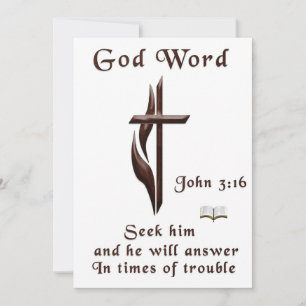Cartes Pour Fêtes Annuelles John 3:16