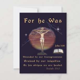 Cartes Pour Fêtes Annuelles John 3:16