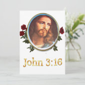 Cartes Pour Fêtes Annuelles John 3:16 (Debout devant)