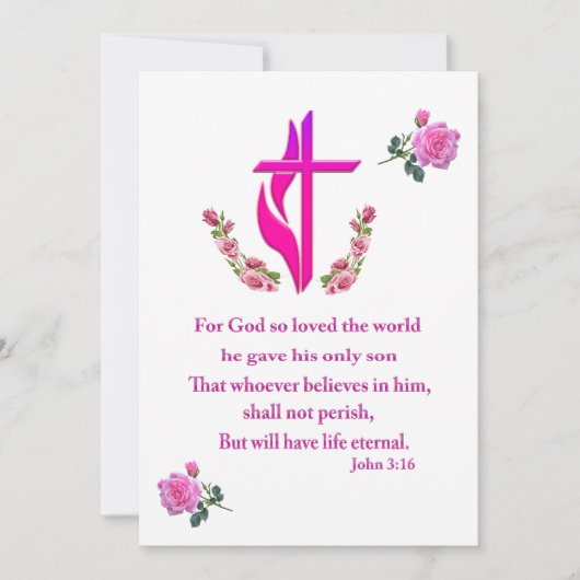 Cartes Pour Fêtes Annuelles John 3:16 (Devant)
