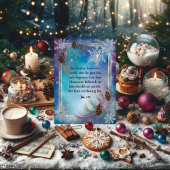 Cartes Pour Fêtes Annuelles John 3:16 Écriture Aquarelle Flocon de neige Noël