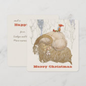 Cartes Pour Fêtes Annuelles John Bauer Christmas Yule chèvre Julbocken CC1029 (Devant / Derrière)