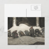 Cartes Pour Fêtes Annuelles John Bauer - Dans la nuit de Noël (Devant / Derrière)