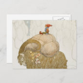 Cartes Pour Fêtes Annuelles John Bauer - la chèvre de Noël (Devant / Derrière)