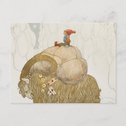 Cartes Pour Fêtes Annuelles John Bauer - la chèvre de Noël (Devant)