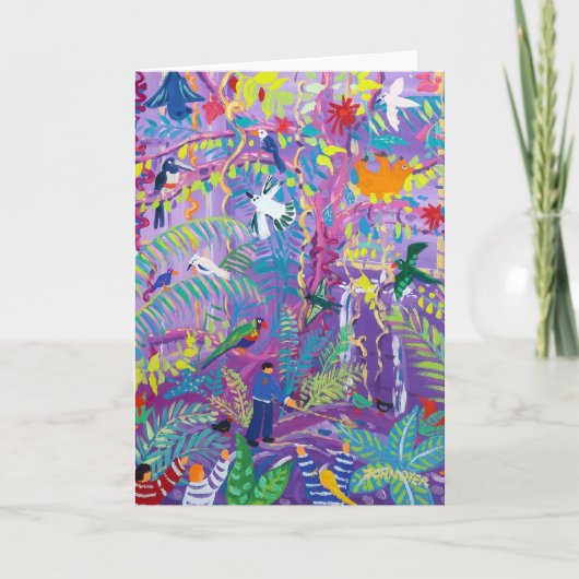 Cartes Pour Fêtes Annuelles John Dyer Art Card Tropical House avec Sloth (Devant)