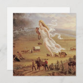 Cartes Pour Fêtes Annuelles John Gast - Progrès américain (Devant / Derrière)