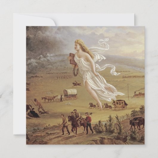 Cartes Pour Fêtes Annuelles John Gast - Progrès américain (Devant)