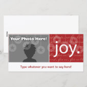 Cartes Pour Fêtes Annuelles "Joie" (Devant / Derrière)