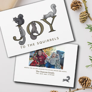 Cartes Pour Fêtes Annuelles Joie amusante à Noël des écureuils