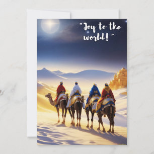 Cartes Pour Fêtes Annuelles Joie au Monde : balade à dos de chameau à travers