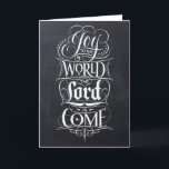 Cartes Pour Fêtes Annuelles Joie au Monde Chalkboard Calligraphie Religion<br><div class="desc">Chaque fois que je chante ce carol de Noël, la partie "Joy to the World... " est toujours tellement amusante. Il sort en pleine force et avec... Joie. C'est ce qui a inspiré cette merveilleuse oeuvre calligraphique de l'artiste de lettrage professionnel Ivan Angelic. Si moderne, si à la mode et...</div>