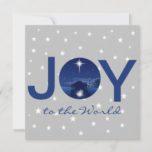 Cartes Pour Fêtes Annuelles Joie au monde de la nativité 