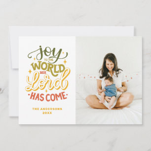 Cartes Pour Fêtes Annuelles Joie au monde le Seigneur est venu. Noël