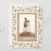 Cartes Pour Fêtes Annuelles Joie Au Monde Photo De Noël Religieux Floral (Devant)