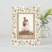 Cartes Pour Fêtes Annuelles Joie Au Monde Photo De Noël Religieux Floral (Debout devant)