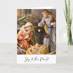 Cartes Pour Fêtes Annuelles Joie au monde Scène de la Nativité de Jésus Joseph