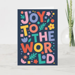 Cartes Pour Fêtes Annuelles Joie Colorée Pour Le Monde
