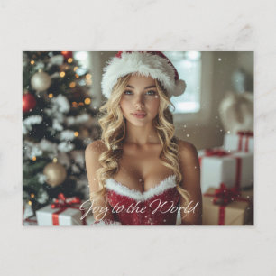 Cartes Pour Fêtes Annuelles JOIE DANS LE MONDE - Noël Santa Girl