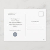 Cartes Pour Fêtes Annuelles Joie dans le script et l'ornement | Salutations (Dos)