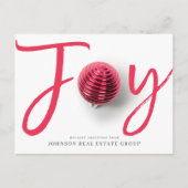 Cartes Pour Fêtes Annuelles Joie dans le script et l'ornement | Salutations (Devant)